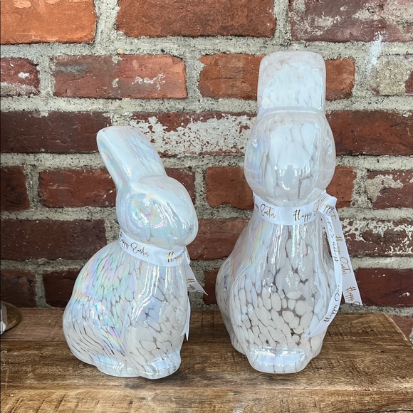 Iridescent Ceramic Bunny Figurines - Picture 9 of 15